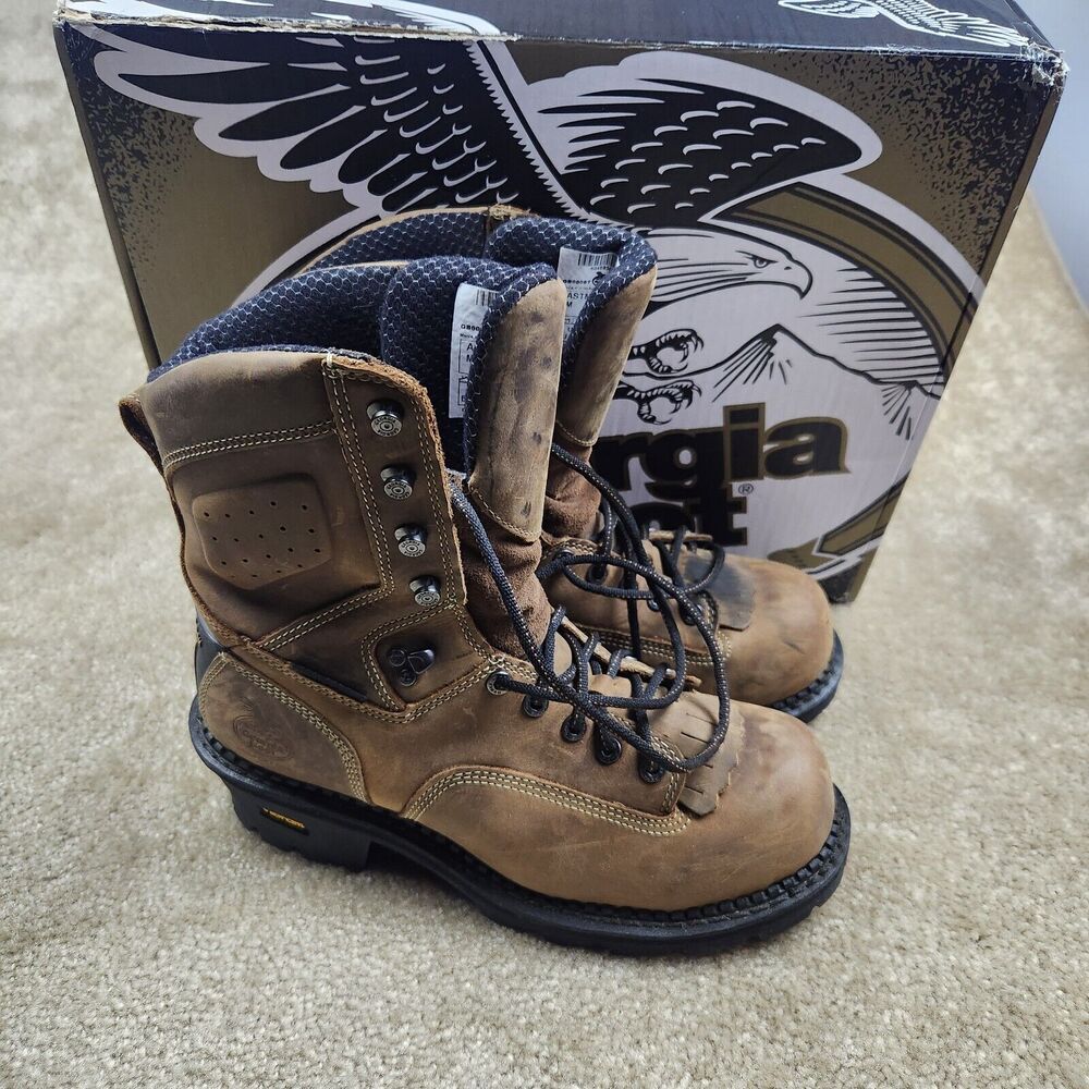 Georgia Boots Comfort Core Logger 9" Waterproof Composite Toe Work Mens Sz 9 M